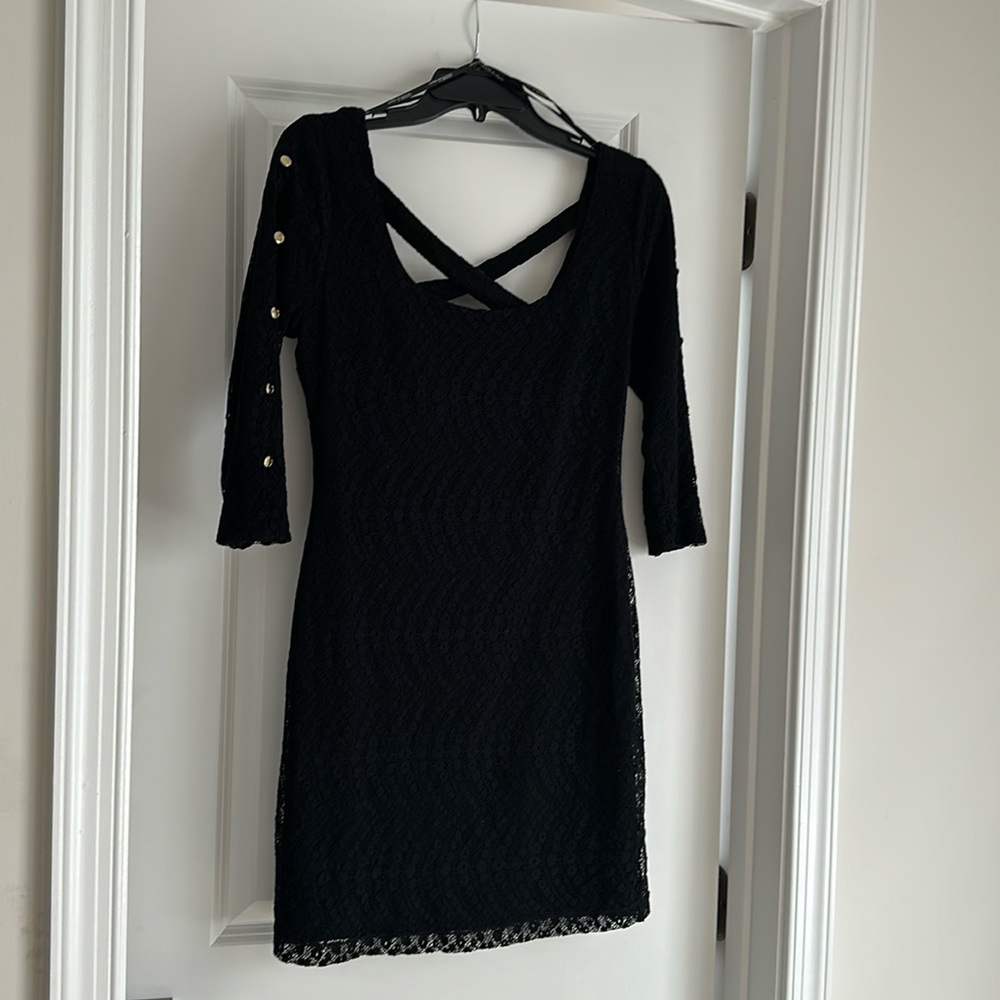 Black Lace Mini Dress